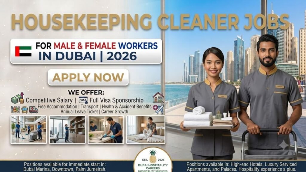 Housekeeping Cleaner Jobs in Dubai